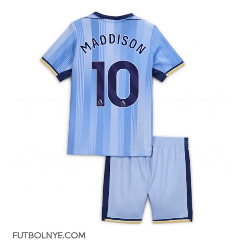 Camiseta Tottenham Hotspur James Maddison #10 Visitante Equipación para niños 2024-25 manga corta (+ pantalones cortos)